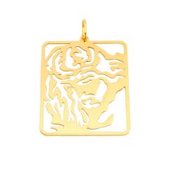 Pingente Face de Cristo Vazada em Ouro 18 Kilates - 22882